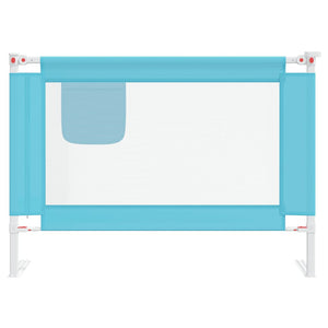 vidaXL Toddler Bed Rail Blue 90x25 cm Fabric