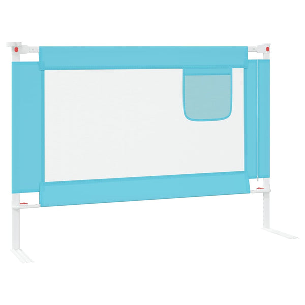 vidaXL Toddler Bed Rail Blue 90x25 cm Fabric