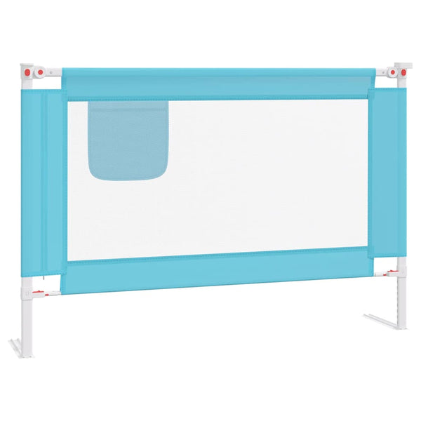vidaXL Toddler Bed Rail Blue 100x25 cm Fabric