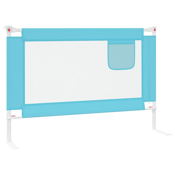 vidaXL Toddler Bed Rail Blue 100x25 cm Fabric