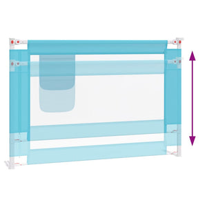 vidaXL Toddler Bed Rail Blue 100x25 cm Fabric