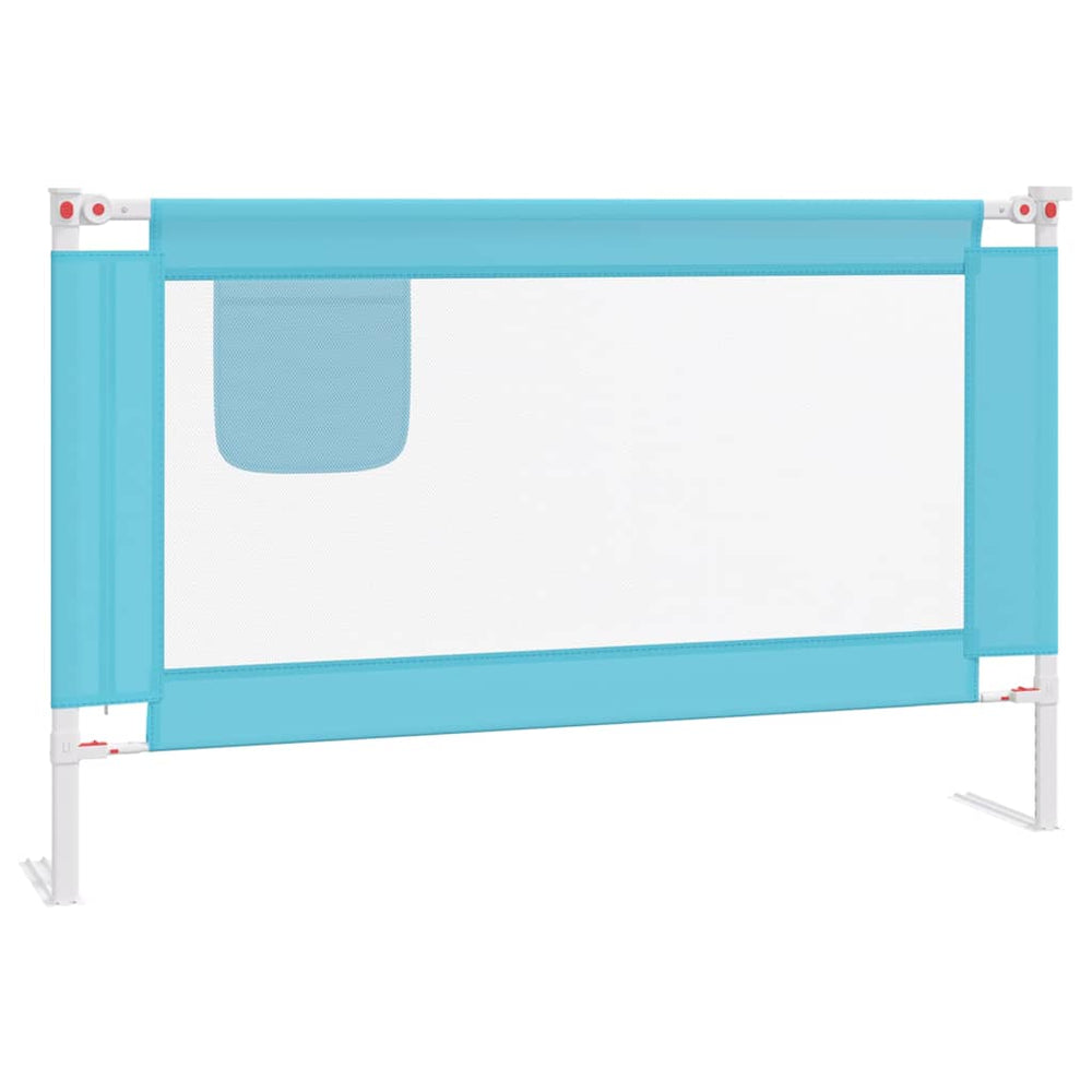 vidaXL Toddler Bed Rail Blue 120x25 cm Fabric