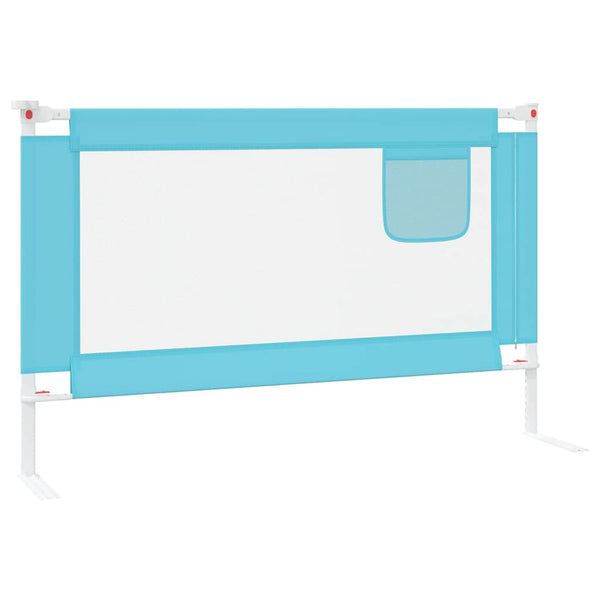 vidaXL Toddler Bed Rail Blue 120x25 cm Fabric