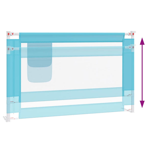 vidaXL Toddler Bed Rail Blue 120x25 cm Fabric