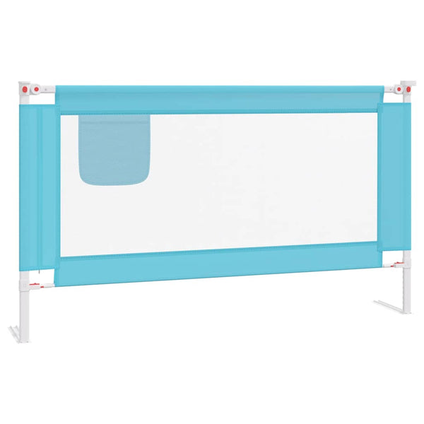 vidaXL Toddler Bed Rail Blue 140x25 cm Fabric