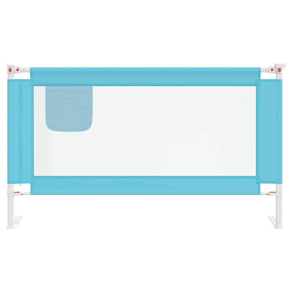 vidaXL Toddler Bed Rail Blue 140x25 cm Fabric