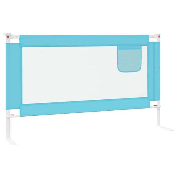 vidaXL Toddler Bed Rail Blue 140x25 cm Fabric
