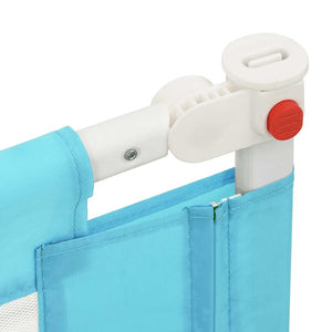 vidaXL Toddler Bed Rail Blue 140x25 cm Fabric