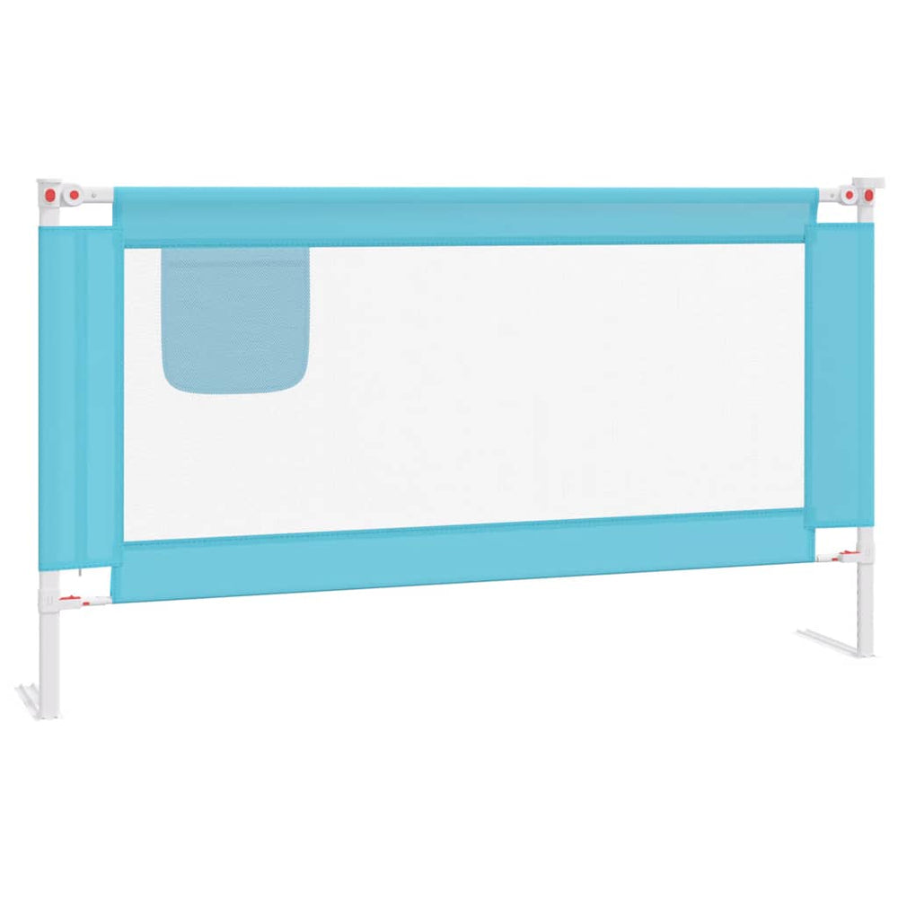 vidaXL Toddler Bed Rail Blue 150x25 cm Fabric