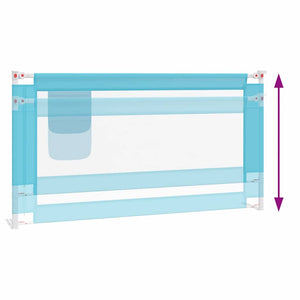 vidaXL Toddler Bed Rail Blue 160x25 cm Fabric