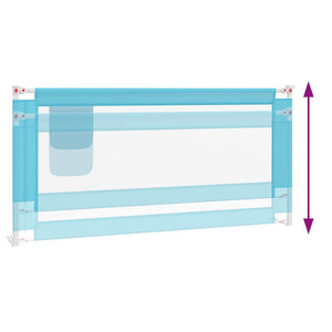 vidaXL Toddler Bed Rail Blue 190x25 cm Fabric