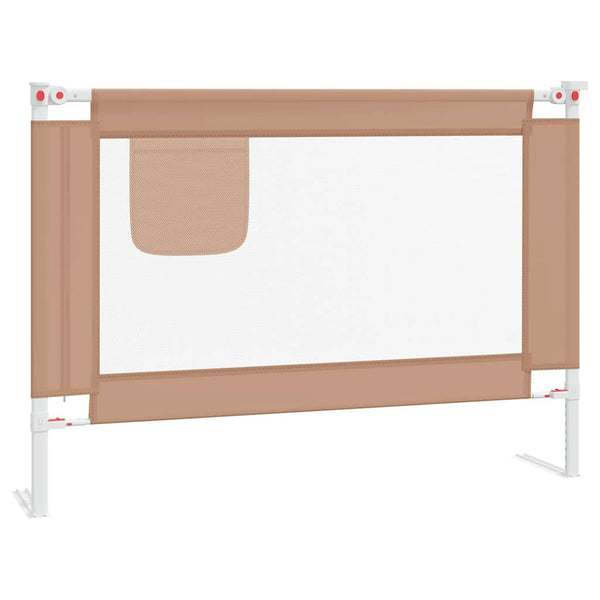 vidaXL Toddler Bed Rail Taupe 90x25 cm Fabric