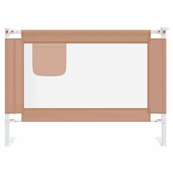vidaXL Toddler Bed Rail Taupe 90x25 cm Fabric