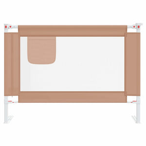 vidaXL Toddler Bed Rail Taupe 90x25 cm Fabric