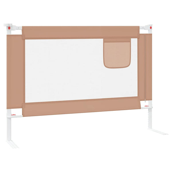 vidaXL Toddler Bed Rail Taupe 90x25 cm Fabric