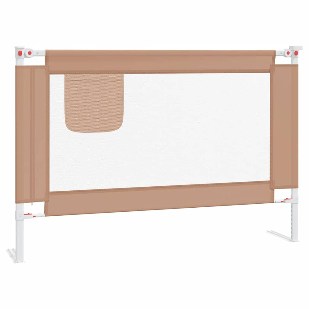 vidaXL Toddler Bed Rail Taupe 100x25 cm Fabric