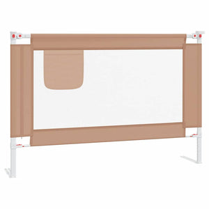vidaXL Toddler Bed Rail Taupe 100x25 cm Fabric