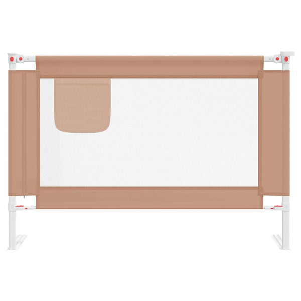 vidaXL Toddler Bed Rail Taupe 100x25 cm Fabric