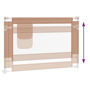 vidaXL Toddler Bed Rail Taupe 100x25 cm Fabric