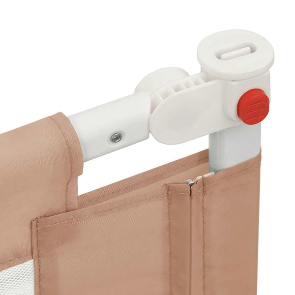 vidaXL Toddler Bed Rail Taupe 100x25 cm Fabric