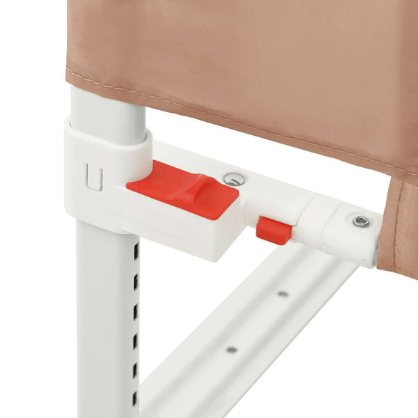 vidaXL Toddler Bed Rail Taupe 100x25 cm Fabric