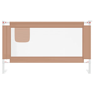 vidaXL Toddler Bed Rail Taupe 140x25 cm Fabric