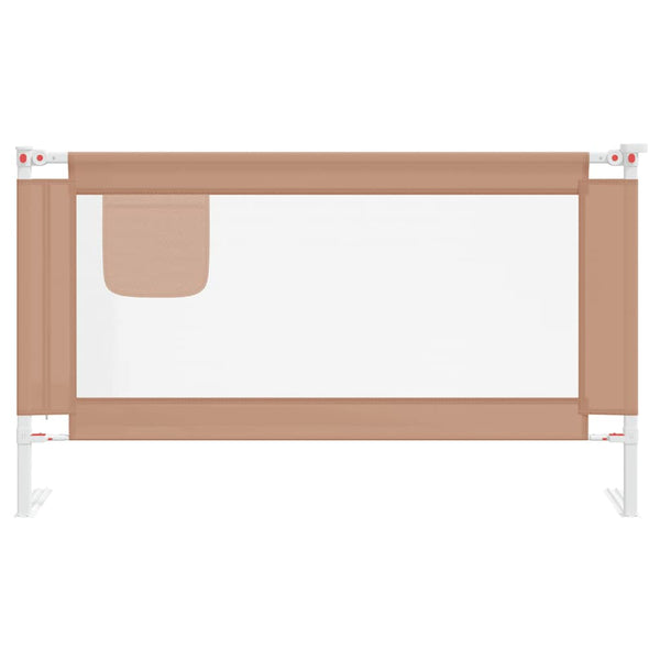 vidaXL Toddler Bed Rail Taupe 140x25 cm Fabric