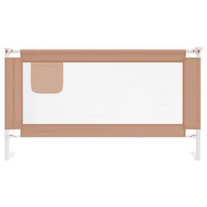 vidaXL Toddler Bed Rail Taupe 150x25 cm Fabric