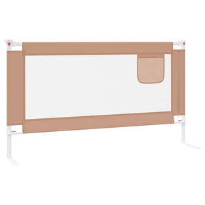 vidaXL Toddler Bed Rail Taupe 150x25 cm Fabric