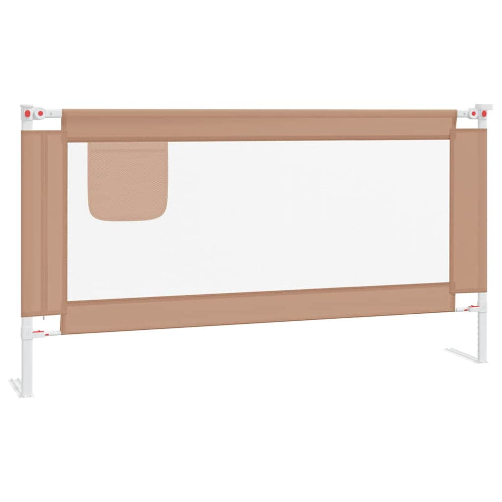 vidaXL Toddler Bed Rail Taupe 160x25 cm Fabric