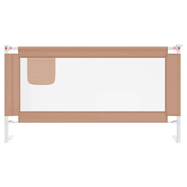 vidaXL Toddler Bed Rail Taupe 160x25 cm Fabric