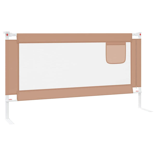 vidaXL Toddler Bed Rail Taupe 160x25 cm Fabric