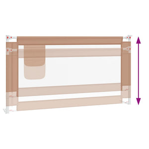vidaXL Toddler Bed Rail Taupe 160x25 cm Fabric