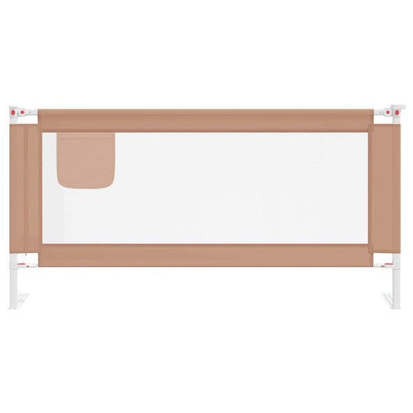 vidaXL Toddler Bed Rail Taupe 180x25 cm Fabric