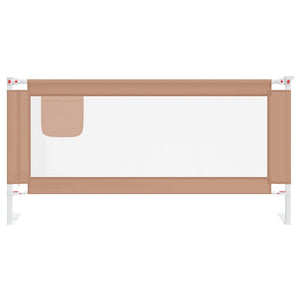 vidaXL Toddler Bed Rail Taupe 180x25 cm Fabric