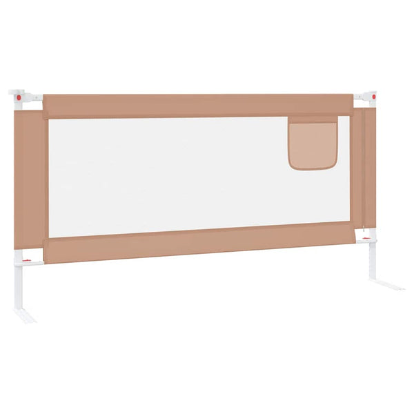 vidaXL Toddler Bed Rail Taupe 180x25 cm Fabric