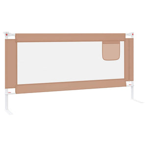 vidaXL Toddler Bed Rail Taupe 180x25 cm Fabric