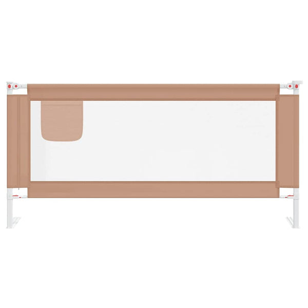 vidaXL Toddler Bed Rail Taupe 190x25 cm Fabric