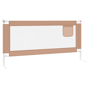vidaXL Toddler Bed Rail Taupe 190x25 cm Fabric