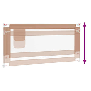 vidaXL Toddler Bed Rail Taupe 190x25 cm Fabric