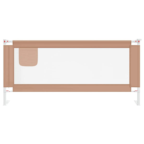 vidaXL Toddler Bed Rail Taupe 200x25 cm Fabric