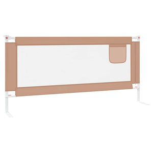vidaXL Toddler Bed Rail Taupe 200x25 cm Fabric