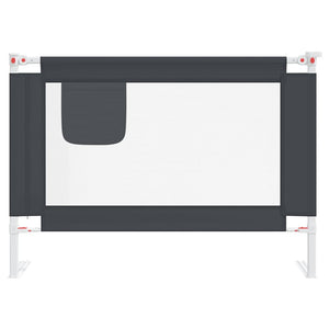 vidaXL Toddler Bed Rail Dark Grey 90x25 cm Fabric