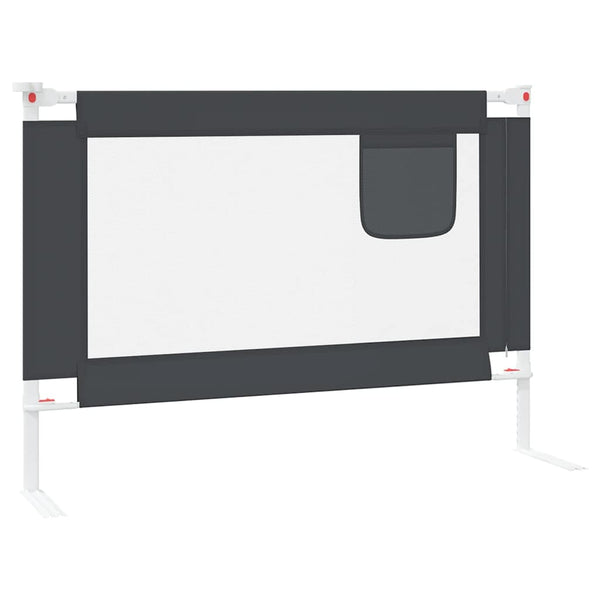vidaXL Toddler Bed Rail Dark Grey 90x25 cm Fabric