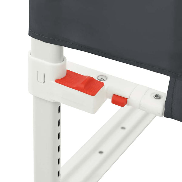 vidaXL Toddler Bed Rail Dark Grey 90x25 cm Fabric