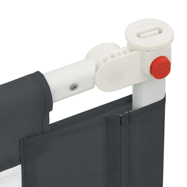 vidaXL Toddler Bed Rail Dark Grey 90x25 cm Fabric