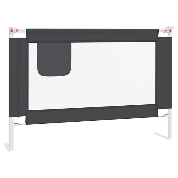 vidaXL Toddler Bed Rail Dark Grey 100x25 cm Fabric