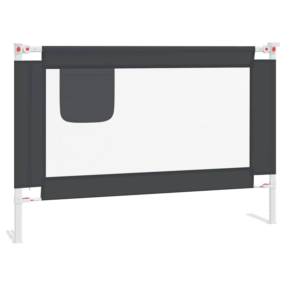 vidaXL Toddler Bed Rail Dark Grey 100x25 cm Fabric
