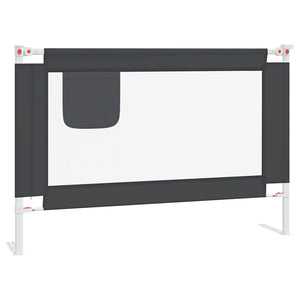 vidaXL Toddler Bed Rail Dark Grey 100x25 cm Fabric