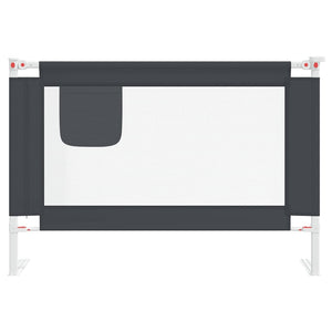 vidaXL Toddler Bed Rail Dark Grey 100x25 cm Fabric